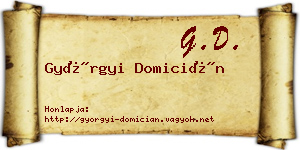 Györgyi Domicián névjegykártya
